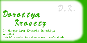 dorottya krosetz business card